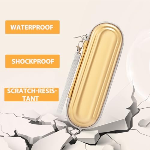 Toothbrush Travel Case for Oral B/Oral-B Pro 1000 1500 5000 7000 & Philips Sonicare 4100 1100 5300 5100 6100/iO Electric Toothbrush, Hard Protective Storage Bag (Dazzling gold) - Image 6