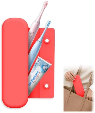 Silicone Toothbrush Travel Case, Upgrade Large Toothbrush Case for Travel by GetEverybodySatisfied