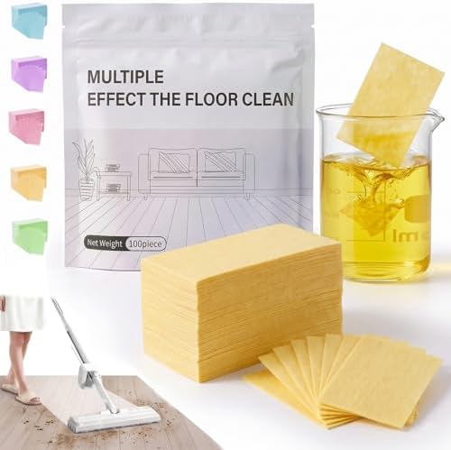 Multi-Surface Floor Cleaner Tablet, Multi-Effect Floor Cleaning Sheets Wood Cleaner Tablets for Mopping Luxury Vinyl Plank Wood Flooring Deep Cleans (Osmanthus Scent, 60PCS) by WelcometoSundownAura