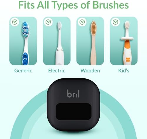 Bril UV-C Toothbrush Sanitizer and Holder, Wall Mounted, Rechargeable - Image 3