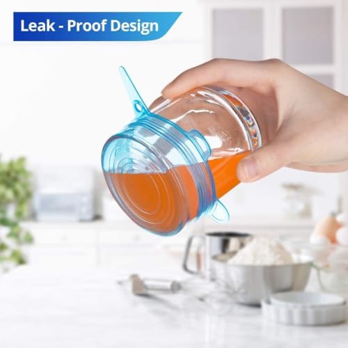 Silicone Stretch Lids, 6PCS Zero Waste Reusable Container Covers - Image 2