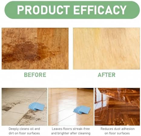 Multi-Surface Floor Cleaning Tablets – 200 Count Water Soluble Floor Cleaner, Multi-Effect Floor Cleaning Sheet for Hardwood, Tile, Laminate, Pre-Measured Dissolvable Mop Tablets with Fresh Scent - Image 2