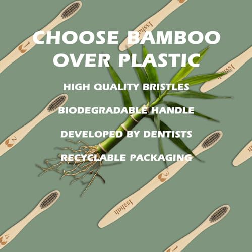 Isshah Biodegradable Bamboo Charcoal Toothbrush - 36 Pack - FSC Certified - Image 5