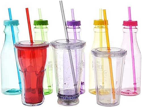 ALINK 35-Pack Tritan Hard Plastic Reusable Straws with Cleaning Brush, 10.5 in Long Thick Unbreakable Straws for 30 OZ Tumblers, Mason Jar, Yeti, Tervis - Image 4