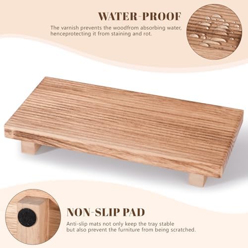 Bathroom Tray Farmhouse Decor Kitchen Soap Holder, 11" * 5.5" Brown - Image 5