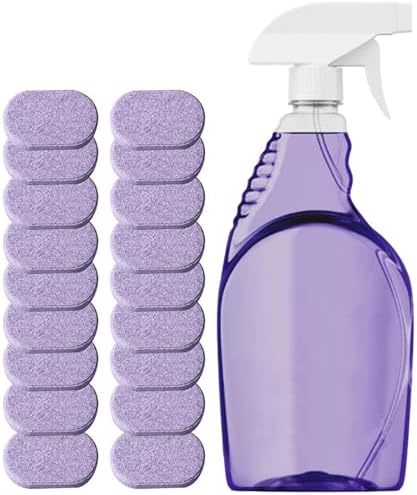 Splash Spray Cleaner Bottle with 18PCS Cleaning Tablets, Multi Purpose Kitchen Cleaner Spray for Oven Kitchen Bathroom. by Unknown