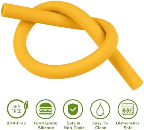 Tomorotec 15-Pack 12.2" Reusable Silicone Drinking Straws for Stanley Tumblers 20oz, 30oz, 40oz with 2 Cleaning Brushes, BPA-Free Food-Grade Flexible Straws for Fall Autumn Thanksgiving Use (Garden) - Image 4