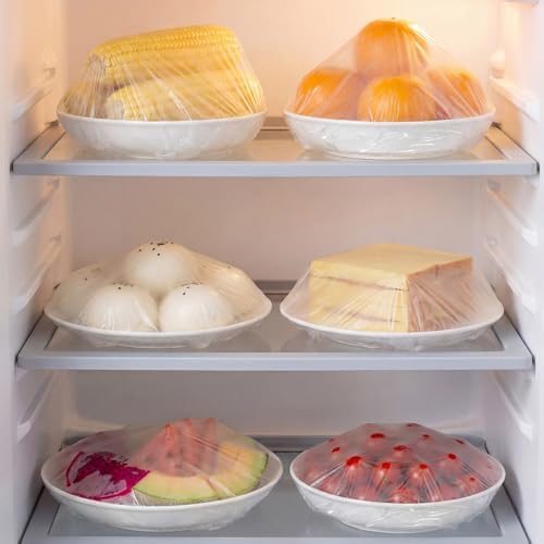 Homelove 200pcs Bowl Covers Bread Proofing - Large Plastic Wrap for Food Sourdough Bread Baking Rising Elastic Reusable Plate Covers Outdoor Food Fresh Keeping Bags Shower Cap Hair Deep Conditioning - Image 6