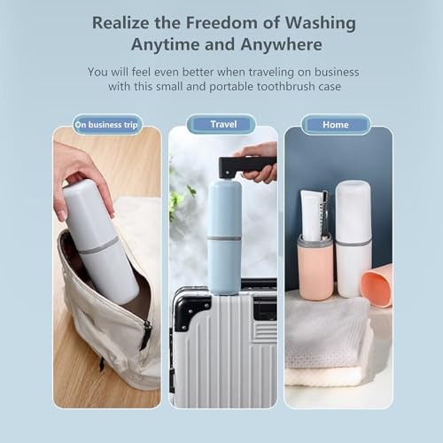 Toothbrush Travel Case, Multifunctional Dustproof Toothbrush Cover, Portable Toothbrush Holder,Suitable for Business Camping Travel or Daily Use(Blue) - Image 6