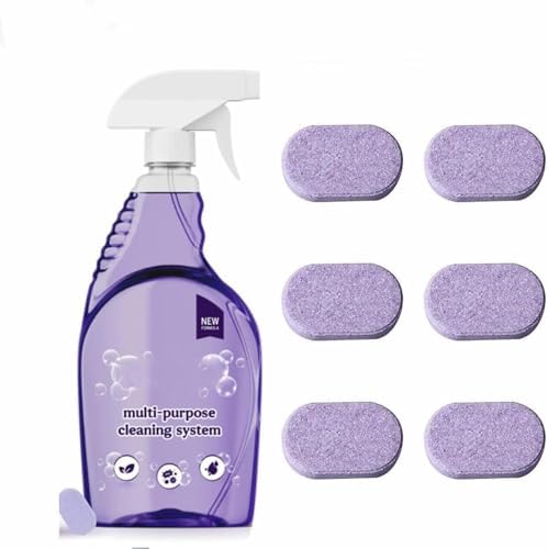 Clean Kitchen spray cleaner- Multi-purpose effervescent cleaner,Cleaners for Home, Kitchen, Bathroom,Easily solves all kinds of stains Cleaning tablets included (1Bottle+30PCS Tablets) by Unknown