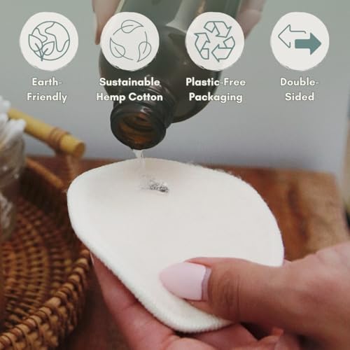 Reusable Hemp Cotton Rounds 15-Pack with Bamboo Storage Box – Ultra-Soft Organic Face Pads for Makeup Removal, Skincare Accessories, and Eco-Friendly Beauty Essentials - Image 3