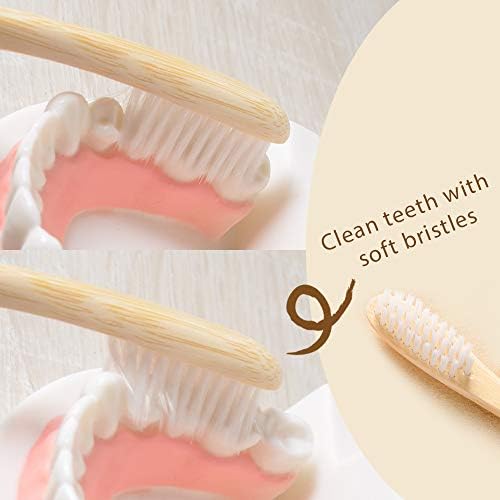 laboos Bamboo Manual Toothbrush, Soft Compact Bristle, Eco Friendly Biodegradable Wooden Toothbrush for Daily Use (4 Pack) - Image 6