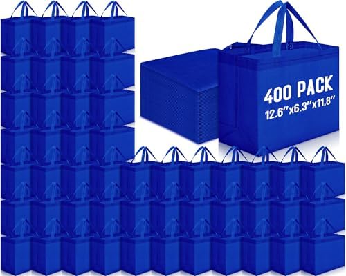 Windyun Reusable Grocery Bags Non Woven with Handles by Windyun