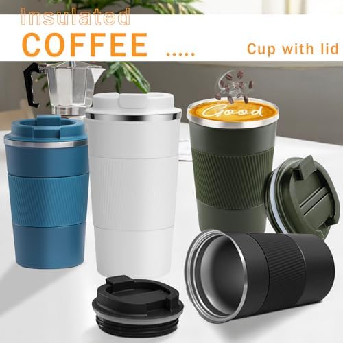Insulated Travel Coffee Mug, Stainless Steel Coffee Cup with Leakproof Lid - Image 6