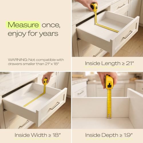 Drawer Organizer for Kitchen Organization – Expandable Bamboo Silverware Drawer Organizer with Removable Knife Block, Bamboo Cutlery, Non-Slip Utensil Organizer with 7-Slot Knife Storage for Flatware - Image 5