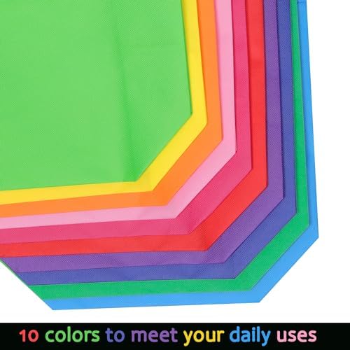 Large Non Woven Tote Bags, 15.7'' Rainbow Reusable Shopping Bags for Groceries - Image 5