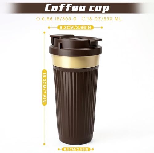 Vacuum Insulated Stainless Steel Travel Coffee Mug,Leak Proof Cup with Lid - Image 5