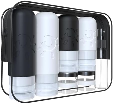 Zafit 18 Pack travel Bottles for Toiletries, TSA Approved Silicone Travel Containers Leak Proof Refillable Travel Accessories for Shampoo Conditioner Lotion Body Wash(Multicolored F) by ZAFIT