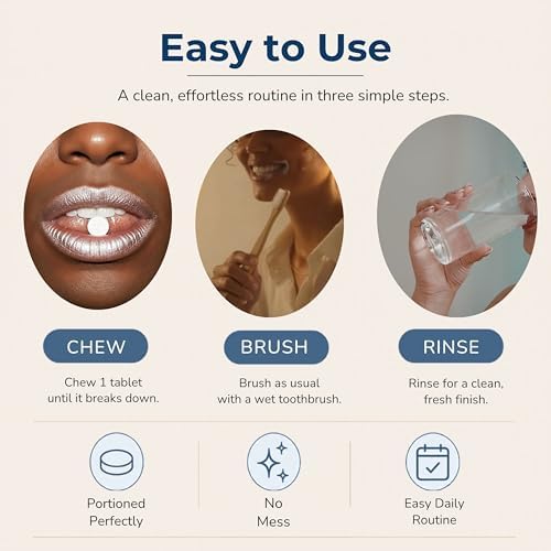 Hydroxyapatite Whitening Toothpaste Tablets, Cool Mint | 62 Tabs in Tin - Image 3
