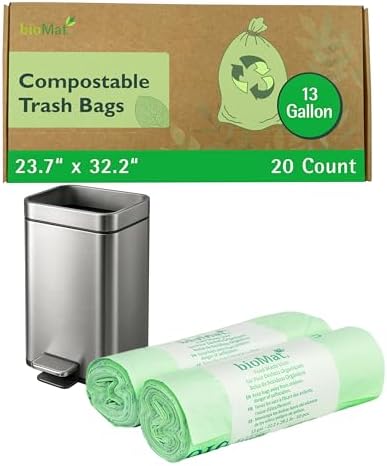 bioMat 13 Gallon Compostable Food Scrap Bags, 20 Count by VisitbioMat