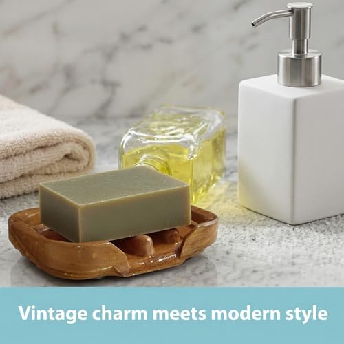 Bar Soap Holder for Shower by NAZAKOOL, Solid Teak Wood Soap Dish with Raised Edges (No-Slip), Draining Soap Saver for Bathroom, Kitchen Sink - Image 6
