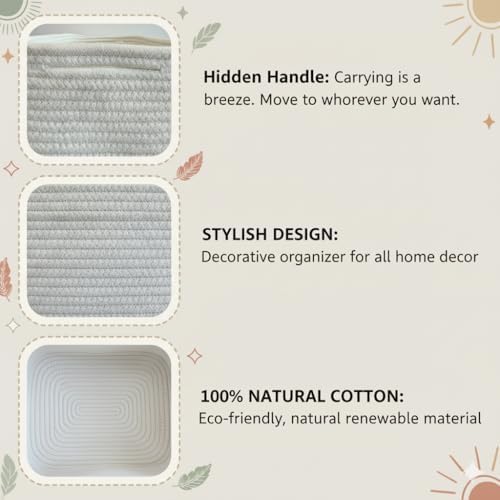Large Shallow Basket, 15"x11"x5.1", Baskets for Organizing 2 Pack - Image 3