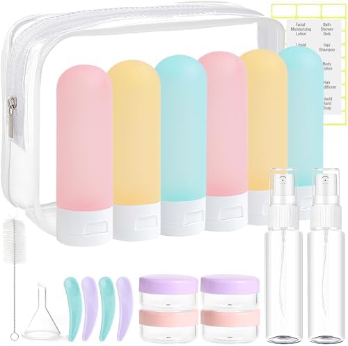 DEWSENSI 20 Pack Travel Bottles Set for Toiletries by DEWSENSI