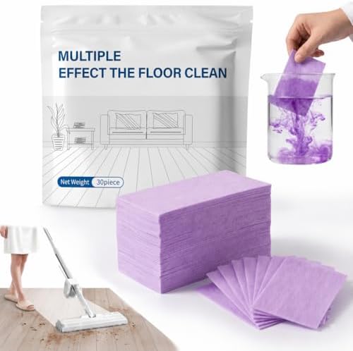 WWG Multi-Surface Floor Cleaner Tablet, 2026 Upgraded Floor Cleaning Solution Tablets, Multi-Effect Floor Cleaning Sheets Wood Cleaner Tablets, for Mopping Wood Flooring Deep Cleans (Purple, 100PCS) by Unknown