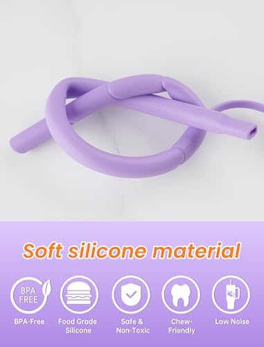 NiHome Reusable Silicone Anti-Wrinkle Straws Fit for Stanley Cups 30 40oz - Image 5