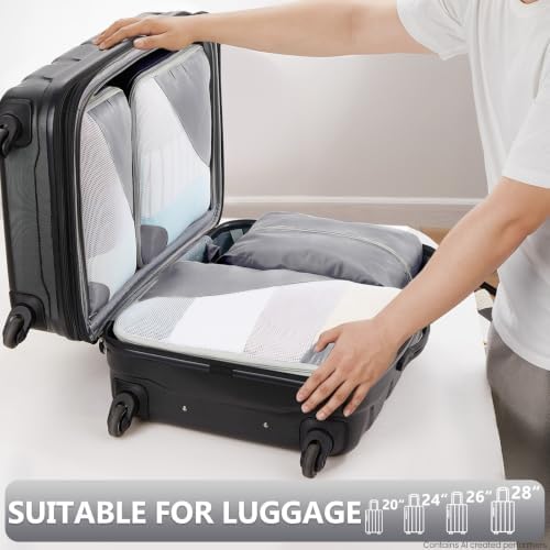 OlarHike 8 Set Packing Cubes for Travel,Gifts for Women Mom,Anti-Tearing Suitcase Organizer,with Over 1000 pcs Mesh Holes,Vacation Essentials & Accessories for Cruise Ship - Image 6