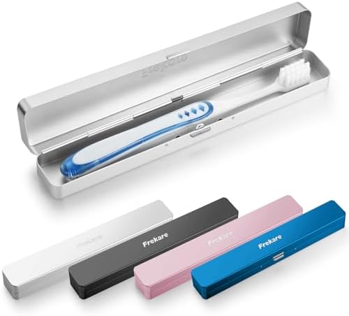 Frekare Toothbrush Case Aluminum, Travel Toothbrush Holder Kit Portable by Frekare
