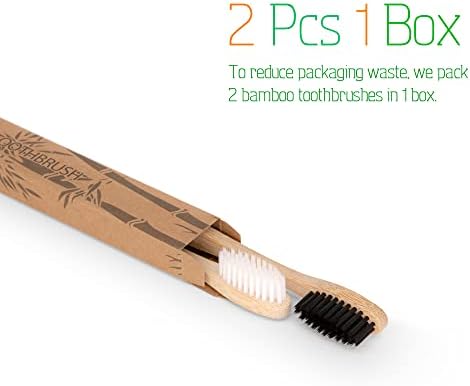 Virgin Forest Bamboo Toothbrushes 8pk, Soft BPA Free Adults Kids - Image 3