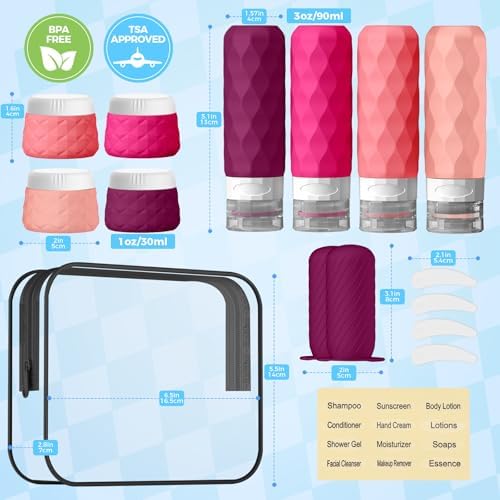 Silevoler 16Pack Travel Bottles for Toiletries, Bottles, Jars, and Covers - Image 2