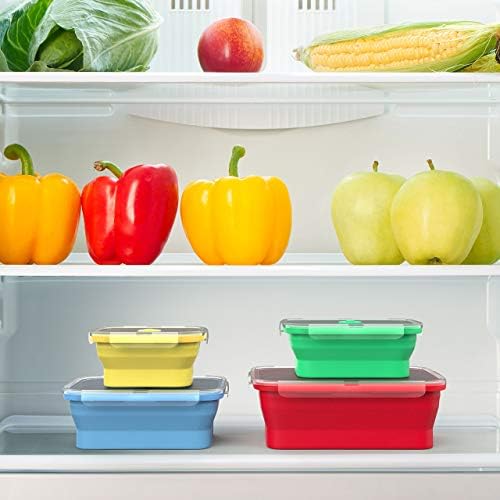 Vremi Silicone Food Storage Containers with BPA Free Airtight Plastic Lids - Image 7