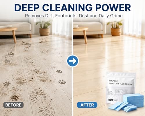 Multi-Surface Floor Cleaning Tablets, Concentrated Deep Clean Mop Solution, Streak-Free Formula for Hardwood, Laminate, Tile & Vinyl Floors, Fresh Scent Cleaner Sheets, 100 Count (Blue, 200) - Image 2