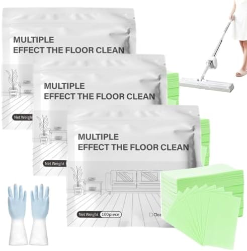 100-Piece Multi-Surface Floor Cleaning Tablets, Multi-Surface Floor Cleaning Tablets, Multiple Effect the Floors Clean, Concentrated Cleaner for Hardwood, Tile, Laminate & More (Green, 3bags) by Unknown