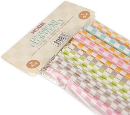 24-Pack, Reusable Straws - Daydream, Plastic Straws Reusable, BPA Free, Dishwasher Safe, Multicolor, Replacement for Tumblers, Fits 20oz 30oz 40oz - Image 3