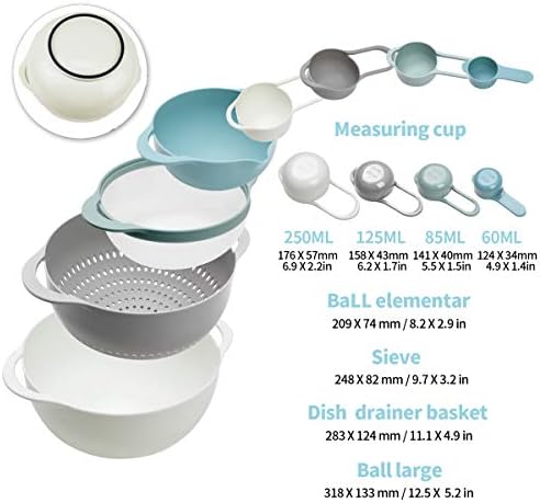 Plastic Mixing Bowls, Multicolored, Set of 8, Rv Camping Accessories - Image 4