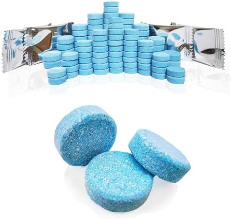 DOKIKO 100 Pcs Atuo Windshield Washer Tablets,Windshield Wiper Fluid,1 Pack Makes 105 Gallons,1 Piece Makes 1.05 Gallons(Winter: Use With De-icer or Methanol) by DOKIKO