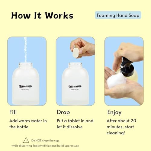 flowcheer Foaming Hand Soap Tablets (24 Pack) + All-Purpose Cleaner Refill Tablets (12 Pack) Bundle – Eco-Friendly Hand Wash & Multi-Surface Household Cleaning Set - Image 6
