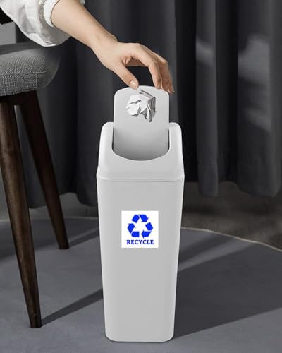 Trash Recycle Compost Stickers Set of 3 Recycle Sticker Vinyl Decal for Recycle Bin, Compost Bin, Trash Can Symbol to Organize Garbage containers Trash Can (Recycle White, 5x5inch) - Image 3