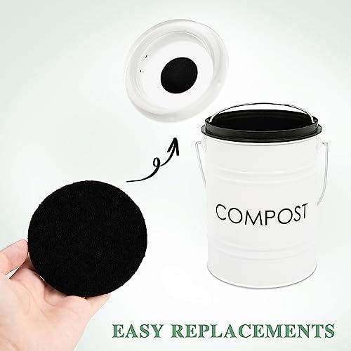 MUMTOP Compost Bin Filters, 12 Pack Charcoal Filter Activated Carbon Filter - Image 2