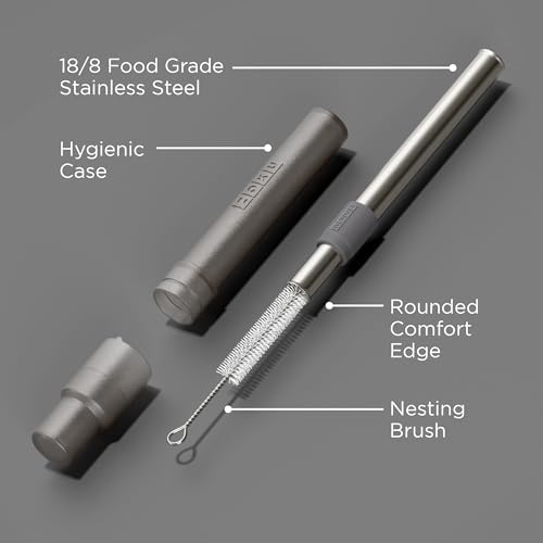 ZOKU Jumbo Reusable Straw – Wide Silicone Straw for Boba Tea, Bubble Tea, Smoothies & Slushies – Durable, Flexible, Dishwasher Safe – Charcoal - Image 6