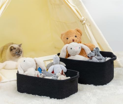 CubesLand Cube Storage Organizer Basket Bin, Cotton Rope Shelves Basket - Image 3