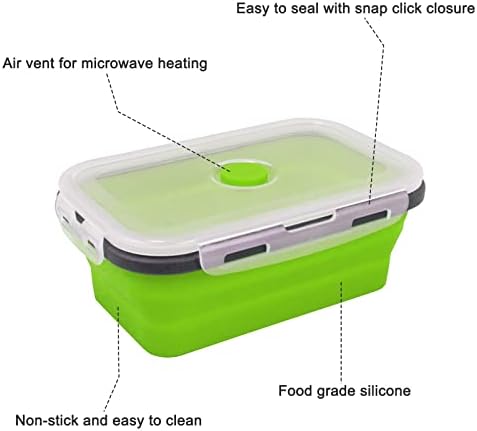 Guyuyii 4 Pack Collapsible Food Storage Containers with Lids - Image 3