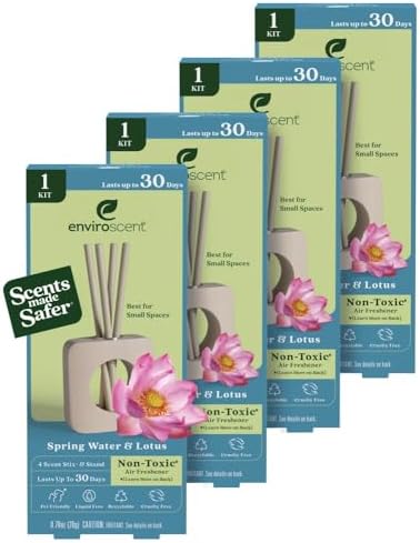 Enviroscent Scent Stix™ Starter Kit with Mango Wood Stand & Refill (4 Pack) by Enviroscent