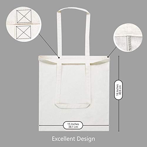 TOPDesign 6 | 12 | 24 | 48 | 192 Pack Economical Cotton Tote Bags, Lightweight Medium Reusable Grocery Shopping Cloth Bags, Suitable for DIY, Advertising, Promotion, Gift, Activity (6-Pack) - Image 5