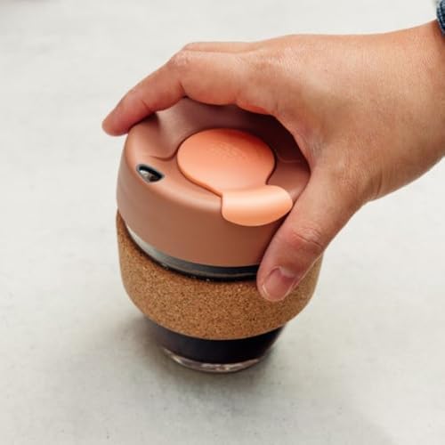 KeepCup Brew Cork, Reusable Glass Tumbler with Natural Cork, Short Coffee Cup 8oz / 227ml - Frappe - Image 6