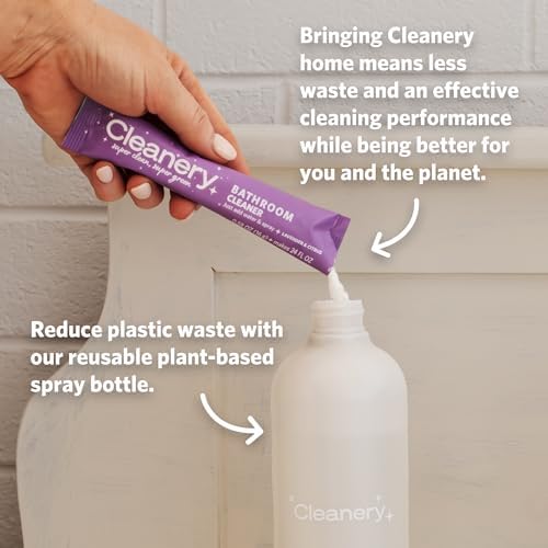 Bathroom Cleaner Powder Concentrate Refills 4 Pack, Makes 24 fl oz Each, Lavender & Citrus - Image 5