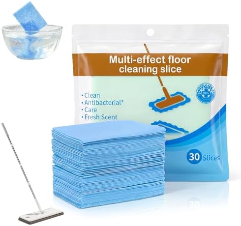 Multi-Effect Floor Clean Tablets, 2026 Upgraded Floor Cleaner Tablets, Multi-Surface Cleaner, Dissolvable Pre-Measured Deep Cleaning Cleaning Solution for Tile & Vinyl Floors (Blue 30PCSS) by Byblack